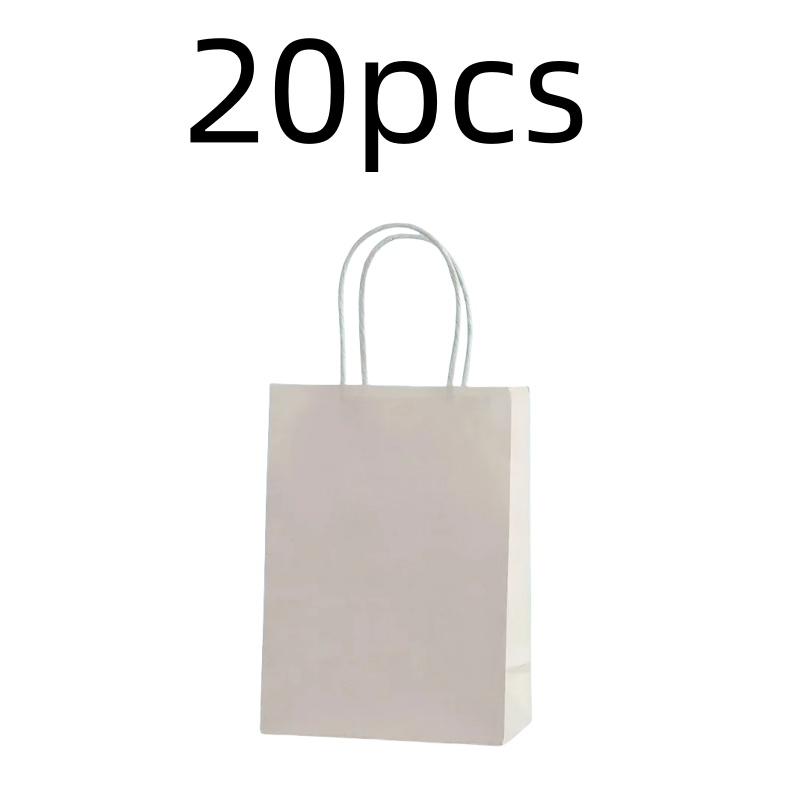 Candy Colorful Shopping Bags 10PCS Kraft Paper Gift Candy Bag Colored Hand-held Paper Bags Wedding Party Decoration Gift