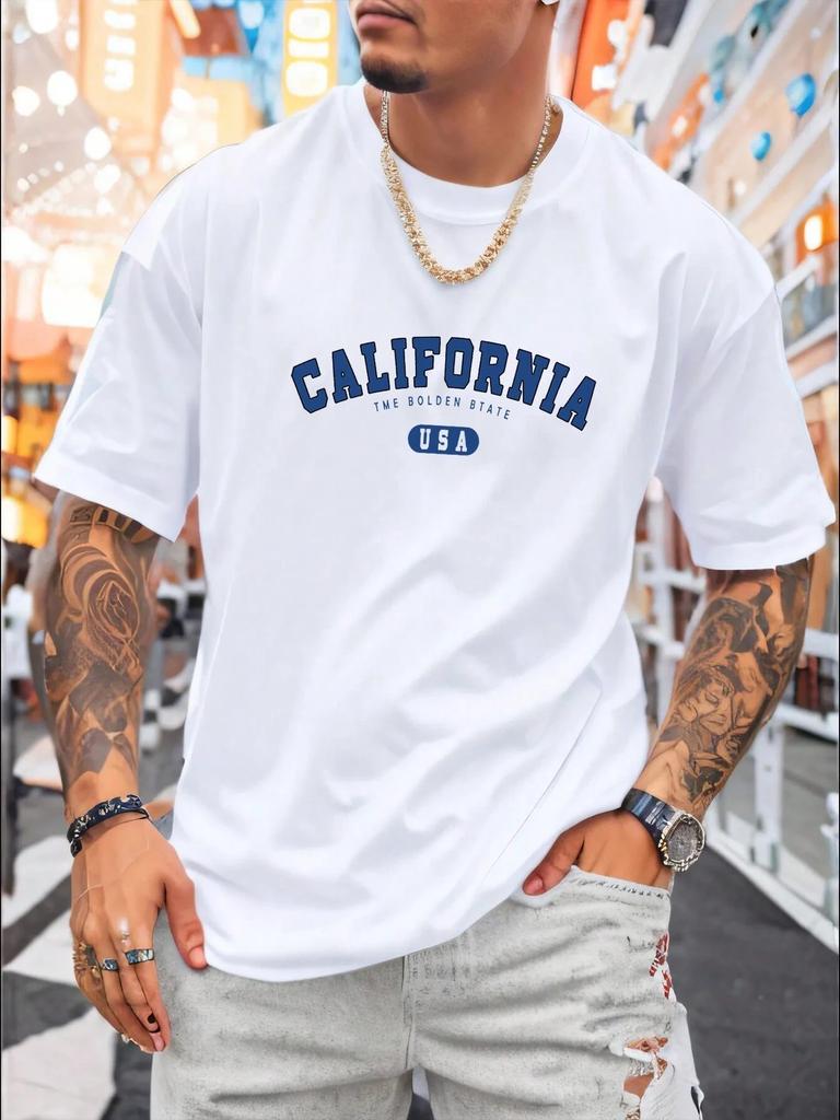 2026 Summer New Style Unisexs Pure Cotton Tshirt with Simple Letter Pattern Printing Street Casual Fashion Comfortable and Soft