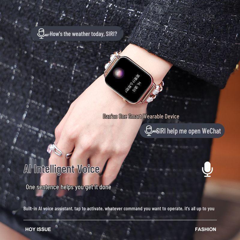 Multifunktionale Bluetooth-Smartwatch für Damen mit Anruf-, Gesundheits- und Sportfunktionen - Kompatibel mit Android