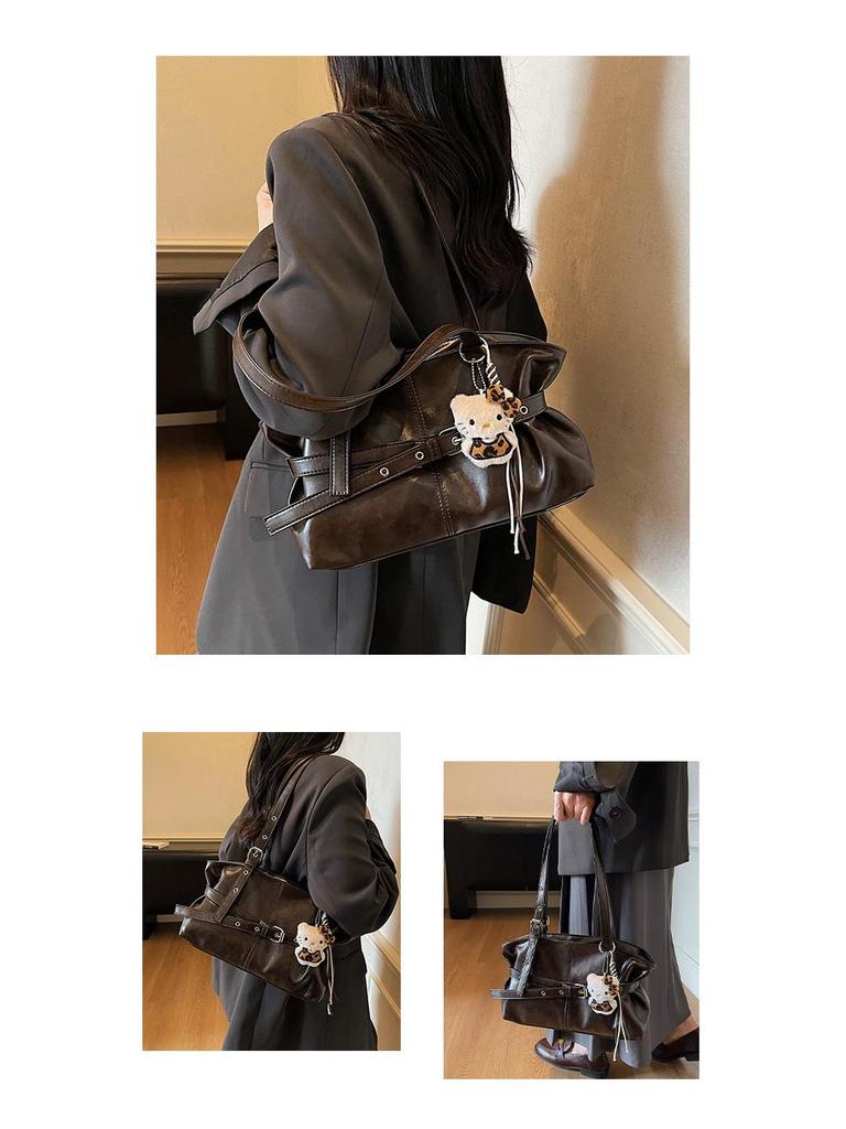 Maillard Retro Women's Underarm Bag - Autumn/Winter 2025 Trendy Niche Tote, Simple Commuter Style.