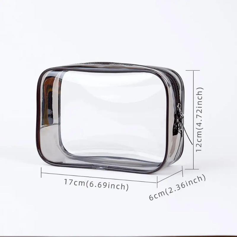 Geantă de depozitare pentru călătorie, pungi cosmetice din PVC impermeabile, huse transparente, capacitate mare, fermoar din plastic, geantă de spălare portabilă, pungă de machiaj