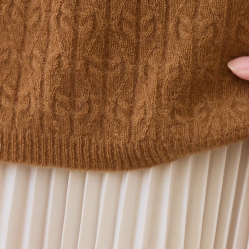 Srcr Women's 100% Cashmere Semi-High Neck Sweater