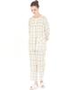Narue Shirred Double Gauze Check Relaxed Pajamas