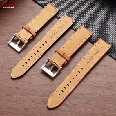 Premium Echtleder Uhrenarmband 20mm 22mm 24mm für Fossil Weiche Naht Rindslederarmband für Omega für Seiko Business Armband