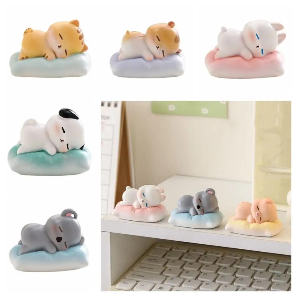 Car Decoration Creative Cartoon Sleeping Animal Figurine Cute Resin Crafts Miniature Figurine Ornament Unique Animal Doll