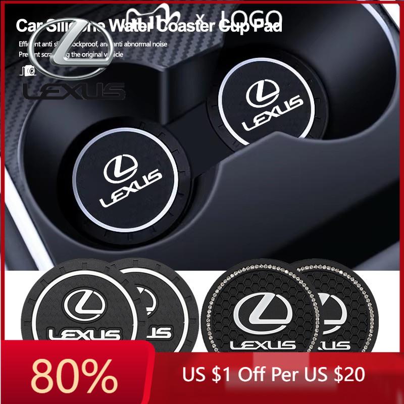 2026 Hot Interior Stickers 2Pcs Car Silicone Coaster Pad Non-Slip Water Cup Holder For Lexus RX300 IS200 IS250 ES350 Ct200h UX25