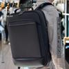 JIANGBOMEI Men's Business Backpack, Hard Shell, Large Capacity, 2-Way Expandable Gusset, Fits 15.6-inch PC Laptop, Multifunctional USB Charging Port,