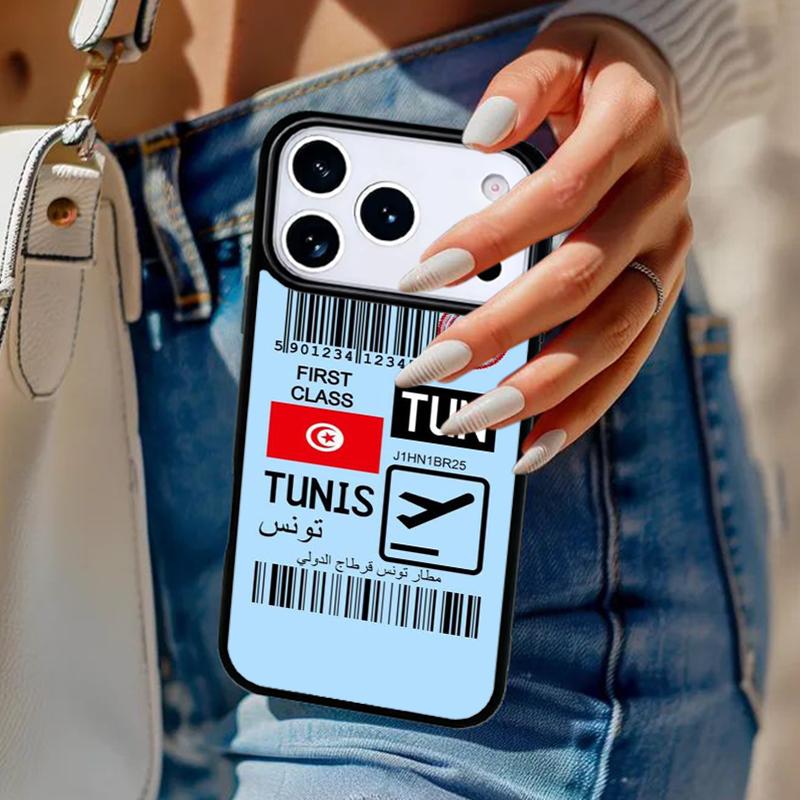 

Tunisia Flag Map Phone Case For iPhone 17 Air 14 15 13 12 Max Cover For Apple 16e 11 Pro Max Plus Coque iPhone 13