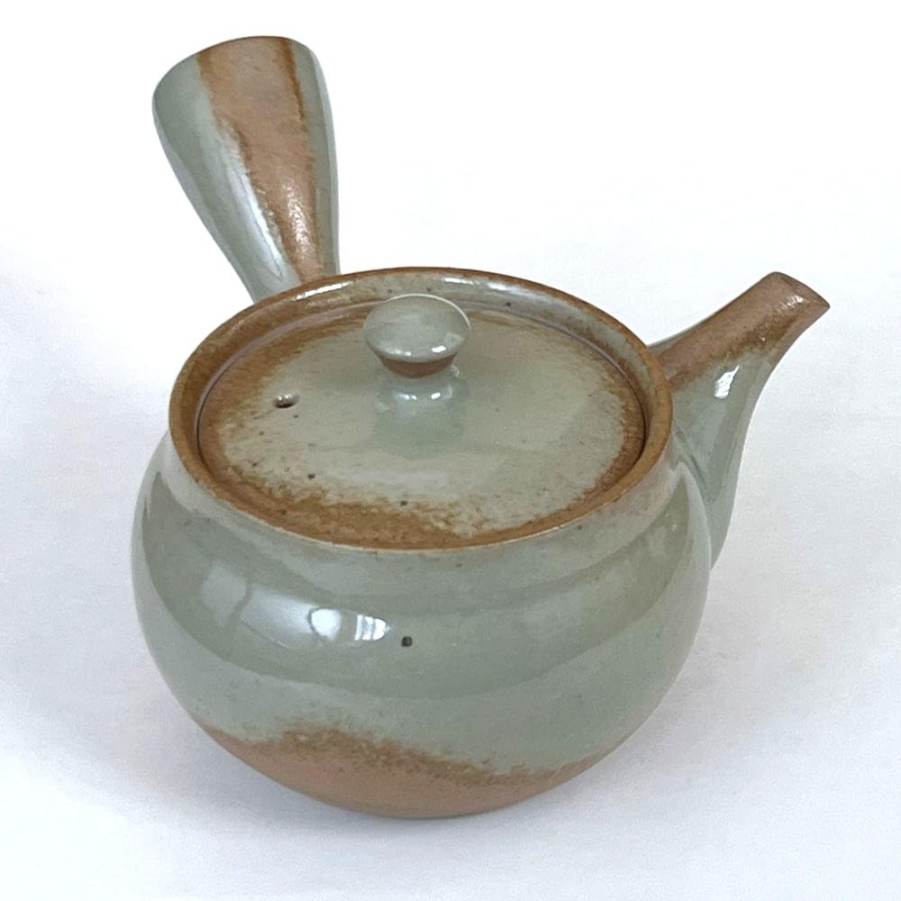 Tokoname Ash Glaze Teapot 400ml with Ceramic CeraMesh Strainer - Made In Japan