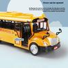 Bus Car Toy Educational Pull Back School Bus Toy 1:30 Inertia Sliding Campus Bus with Opening Doors for Boys Learning Gift