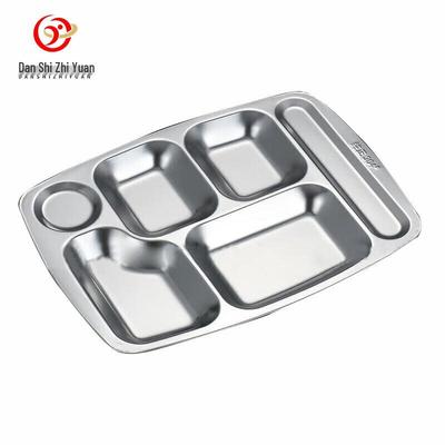 304 Stainless Steel Divided Canteen Tray