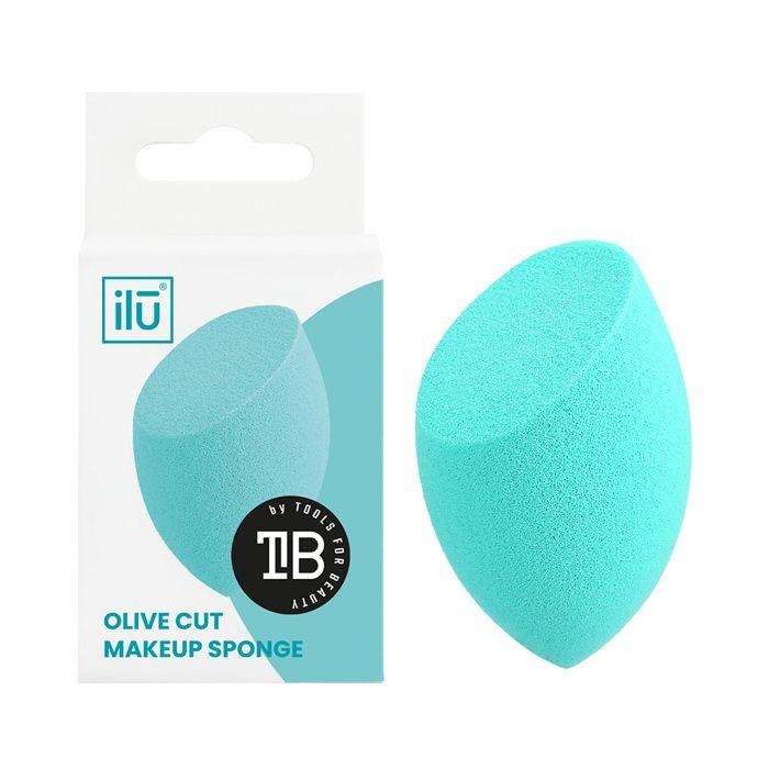Ilū Make Up Olive Cut Sponge Turquoise - éponge de maquillage