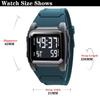 YIKAZE Sports Digital Watch for Men Waterproof Alarm Clock Stopwatch Multifunction Men's Sports Watch LED Electronic Wristwatch
