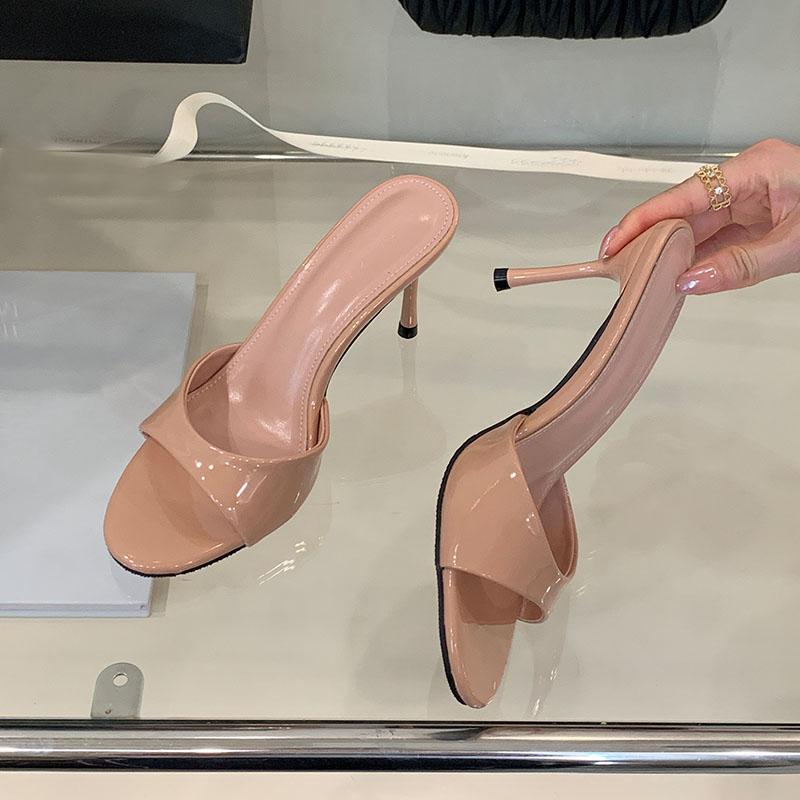 

Модные Летние Весенние Элегантные Женские Босоножки на Каблуке Шлепанцы Обувь Женская Обувь Модные С Круглым Носком Женские Босоножки на Тонком Каблуке Обувь 35 бежевый