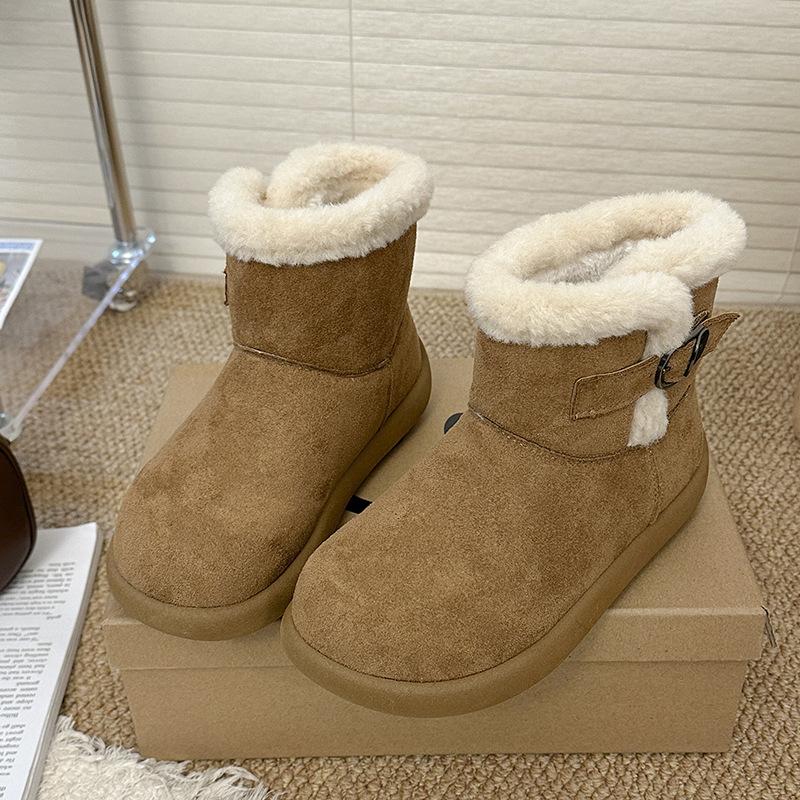

Женская модная легкая обувь на мягкой подошве, увеличивающая рост, зимние теплые меховые ботинки-дутики, на бархатной подкладке, нескользящие, повседневные спортивные хлопковые ботинки 40 верблюд