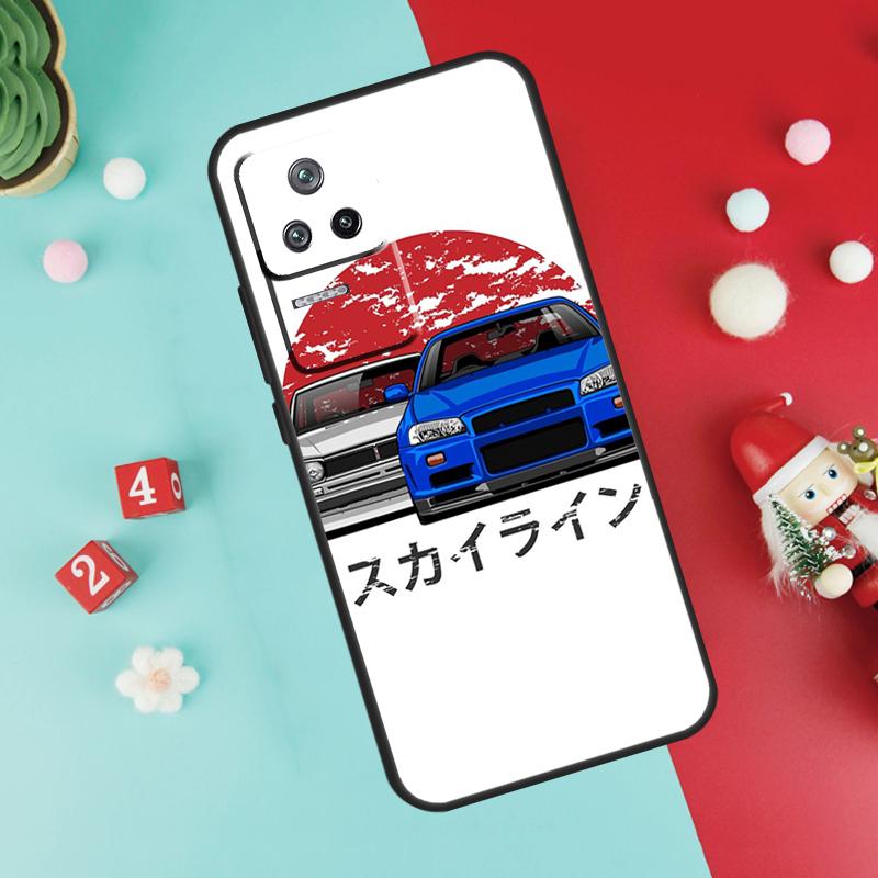 JDM Skyline Car Funda For Xiaomi 17 Pro Max 14 15 Ultra 13T 14T 15T Pro POCO F7 F5 F6 X3 X5 X6 X7 Pro Case