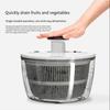 Multi Function Salad Spinner Basket With Manual Rotation For Fresh Fruit And Vegetable Washing
