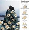 1pc Floral Pattern Blanket, Lightweight Flannel Throw Blanket for Sofa, Bed, Travel, Camping, Living Room, Office, Couch046
