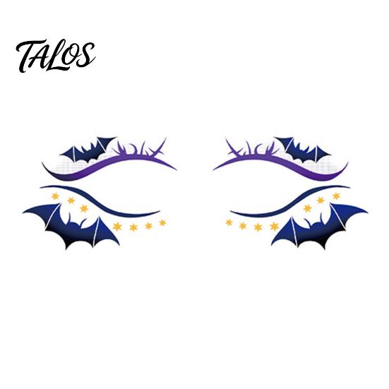 Adesivi Sicuri Amici della Pelle Tatuaggi Temporanei Viso Halloween per Donne, Ragnatela Zucca Impermeabile Arte Occhi Mascherata Carnevale Cosplay Trucco