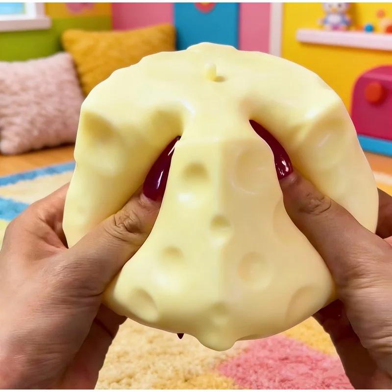 Jumbo ostekubbe Stressball Formbar Langsom Tilbakefjærende Klemball Asmr Sensorisk Anti-Stress Fidget Voksne Barn Gaver Hjemmeinnredning