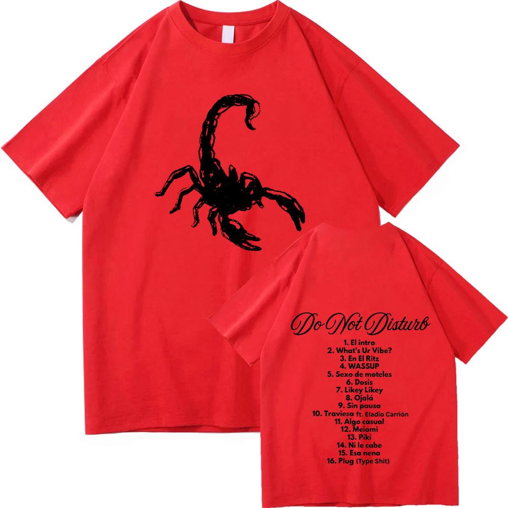 T-shirt Miko Giovane Non Disturbare Cotone Manica Corta Grafica Scorpione Moda Larga Casual Donna Uomo T-shirt Streetwear
