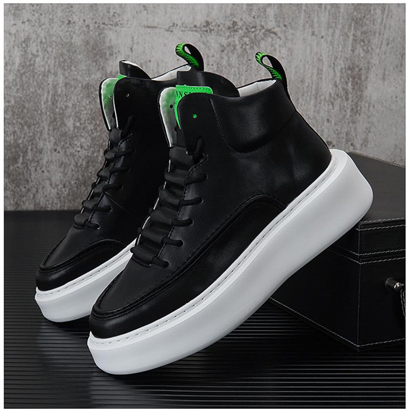 New Men Casual Sneakers Platform Ankle Boots High-top Thick Bottom Sneakers Male Outdoor Basketball Shoes Sport Trainers
