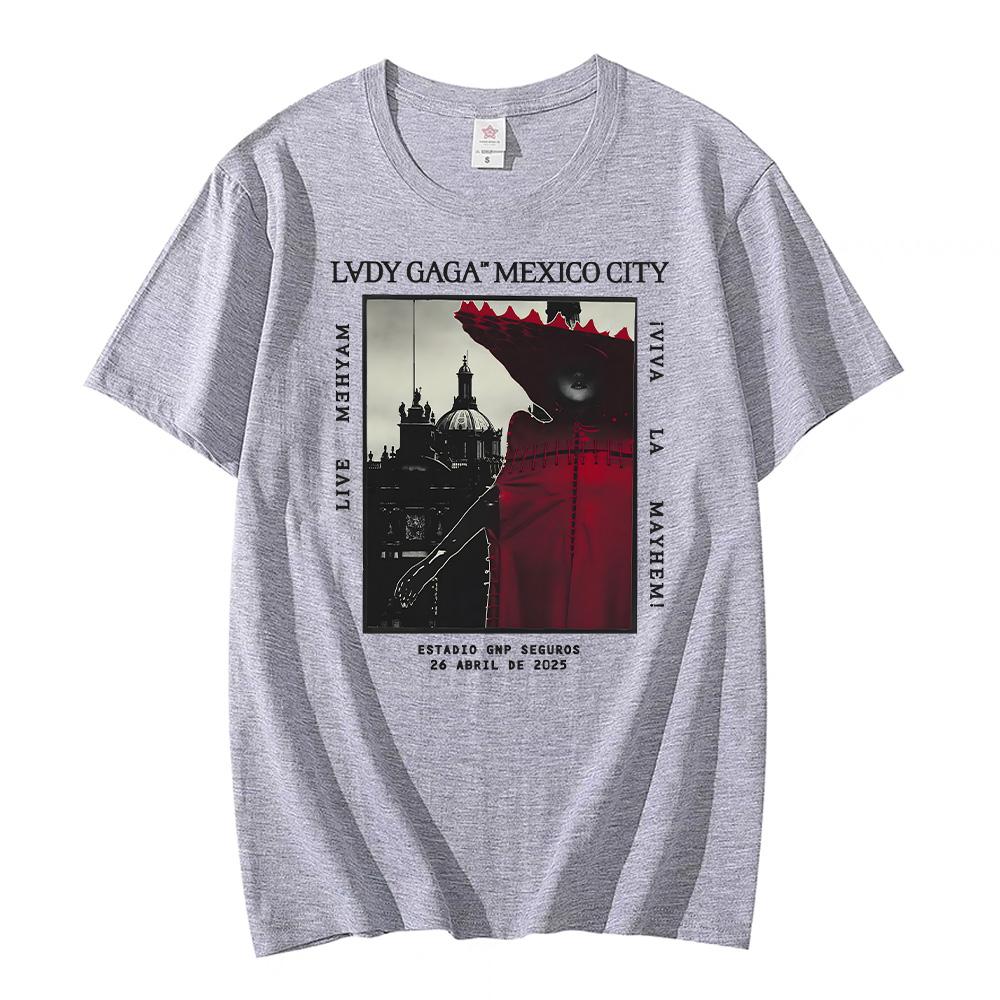 Lady Gaga Mayhem Mexican-style T-shirts fashionable men s and women s clothing retro Harajuku high-quality cotton fan tops