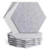 12Pcs Hexagon Soundproof Wall Panel Self-Adhesive Sound Absorbing High Density Thick Acoustic Foam Panel Home Studio Noise Reduction Wall Panel