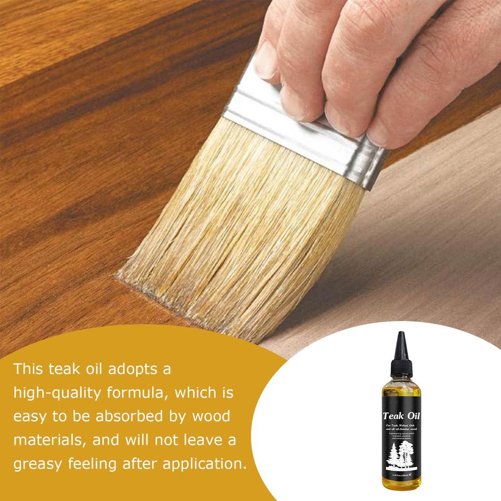 100ml Furniture Oil Wood Polish Furniture Hardwood Polisher Conditioner Non-greasy Wood Care Teak Oil for Wooden Table Desk