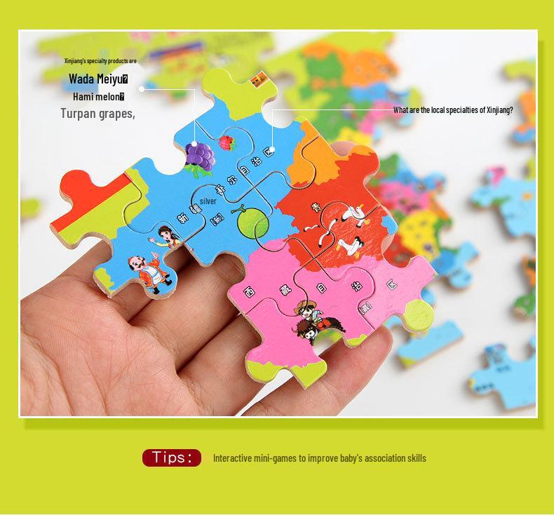 Magnetic World Puzzle Map for Kids - Educational Geography Board Game