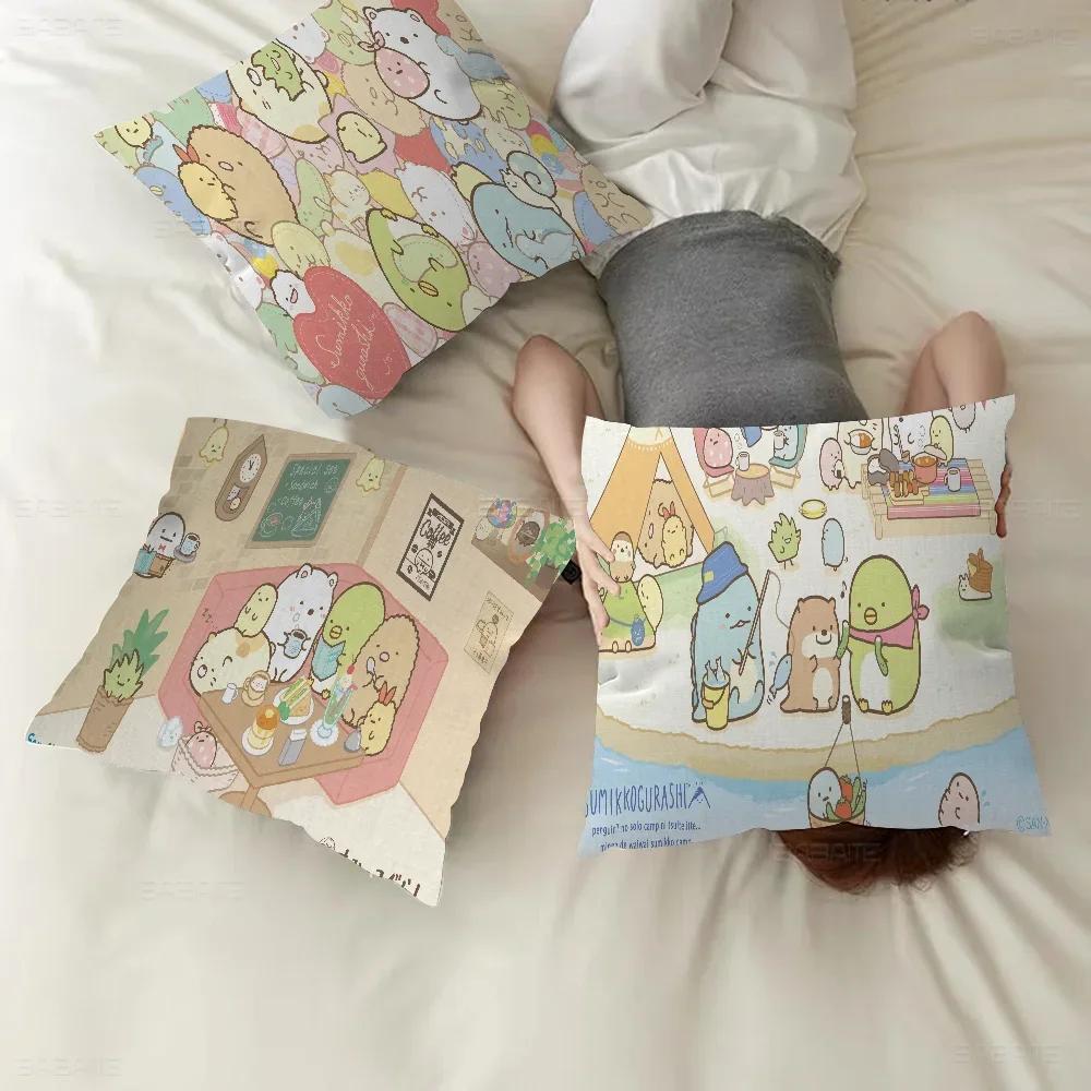 Kawai Sumikko Gurashi Personalized Pillow Cover Kids Bedroom Wild Party Decor Pillowcase Kid Birthday Shower Gift
