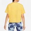 Nike Letter Pattern Printed Casual Short Sleeve T-Shirt Women tops Yellow DR9010-739