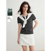 ELLE Contrast Shawl T-shirt