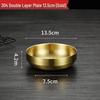 ZISIZ Golden Double-Layer Multipurpose Serving Bowl