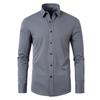 Herren Slim Fit Stretch Muskelshirt – Anti-Falten, Bügelfrei