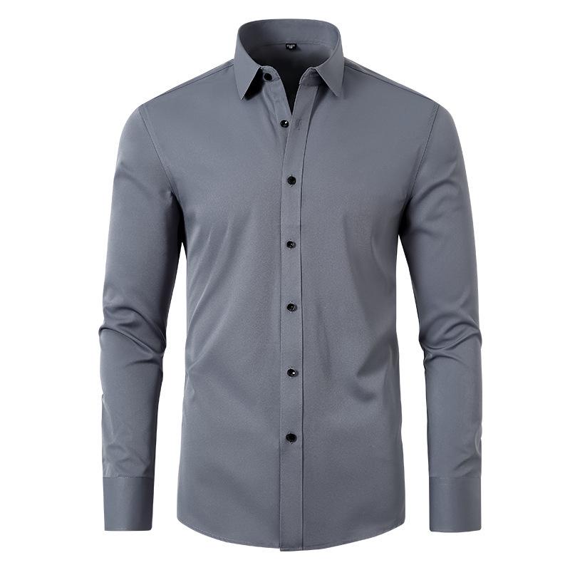 Men's Slim Fit Stretch Muscle Shirt – Anti-Wrinkle, No Ironing Required