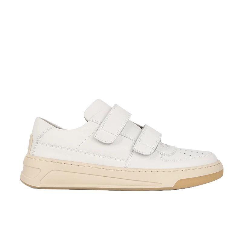 High-End Plateau-Klett-Smiley-Little-White-Schuhe Damen Sport und Freizeit Plateau-Vielseitige Leder-Board-Schuhe