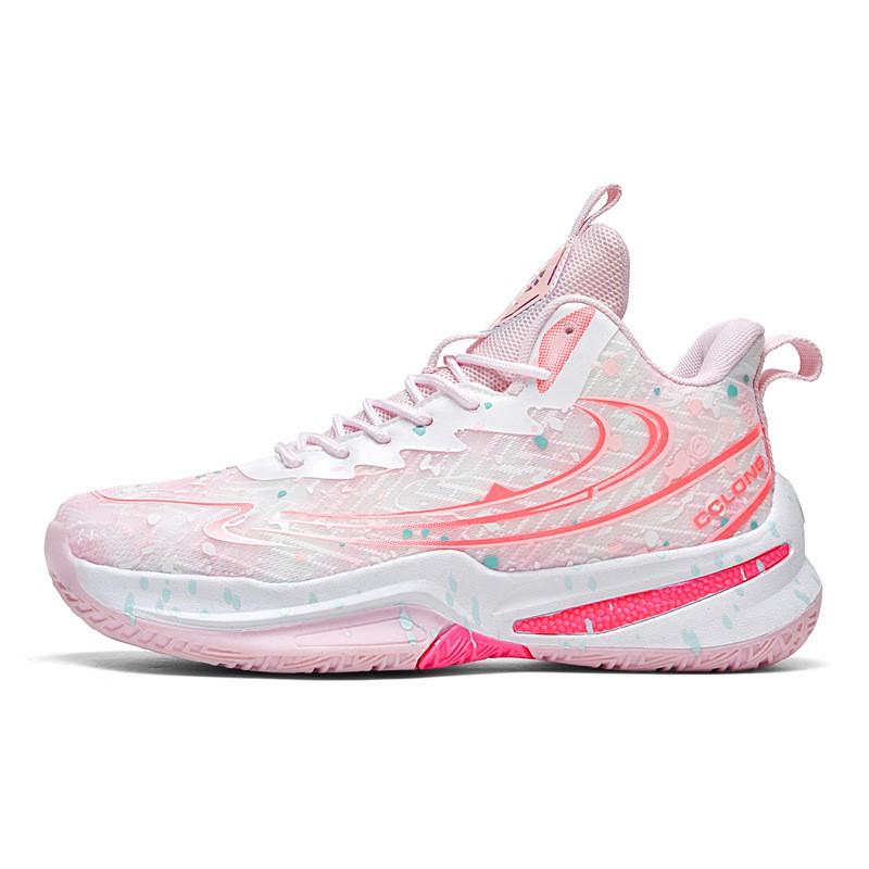 Unisex Basketball Shoes Mid-Cut Breathable Mesh Anti-Slip Wear-Resistant Court Sports