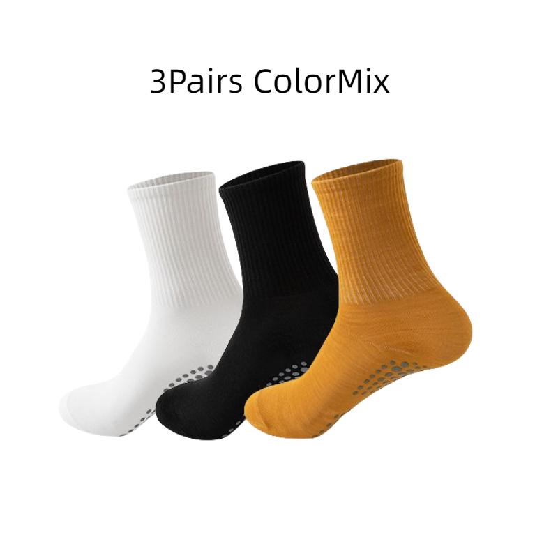 1/3P Sports Socks Yoga Cotton Mid-tube Bottom Professional Silicone Indoor Fitness Barre Socks Gym Dance Pilates Non Slip Socks