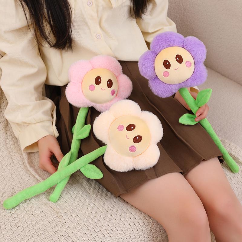 Jucărie de pluș drăguță cu floare, 40cm, Floare Floarea-soarelui cu zâmbet, Floare simulată, Cadouri pentru copii, prietenă, de ziua de naștere, de Crăciun, Decor pentru casă