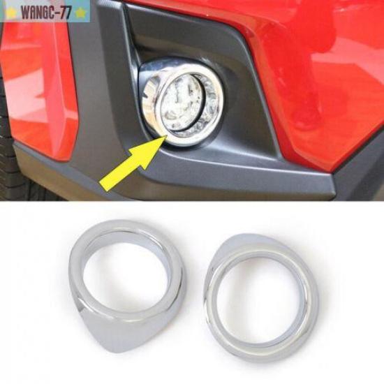For Subaru Crosstrek XV 2018- Chrome Front Fog Light Lamp Cover Ring Trim