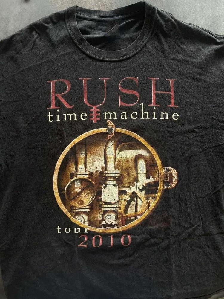 Винтажная футболка Rush band time machine tour 2010 Унисекс Хлопковая футболка S-4XL US789 Унисекс Футболка S