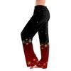 Women's Drawstring Christmas Printed Casual Pants