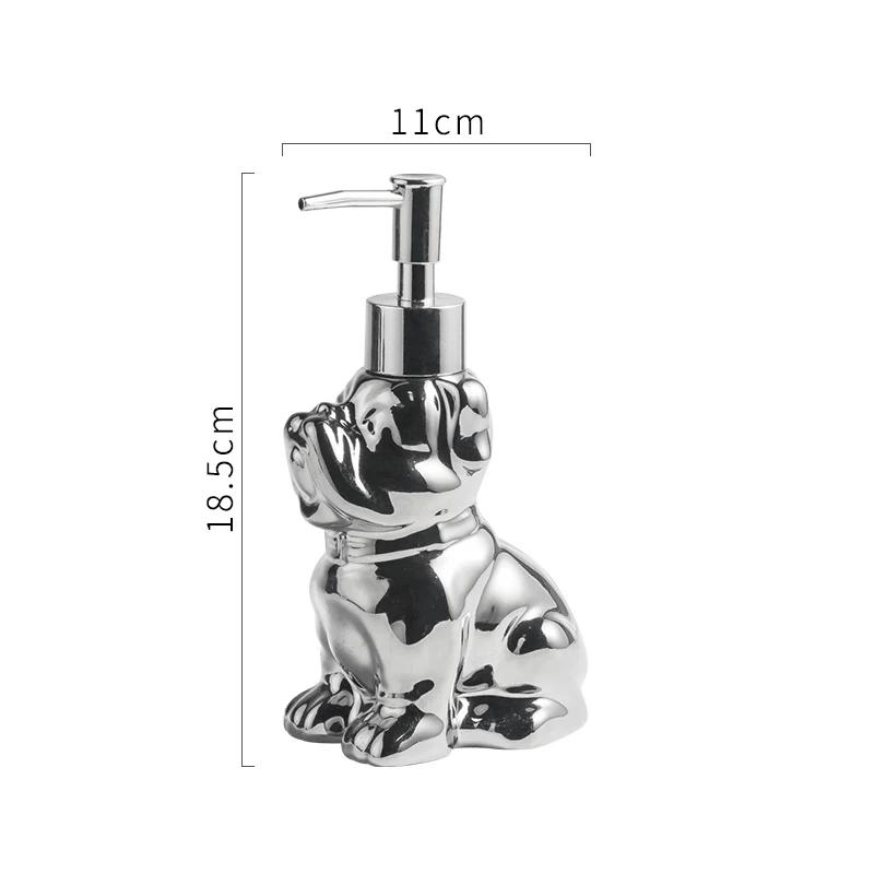

Ceramic Soap Dispenser Dog Shape Portable Hand Sanitizer Lotion Bottle Home Bathroom Shampoo Shower Gel Bottles Home Accessories