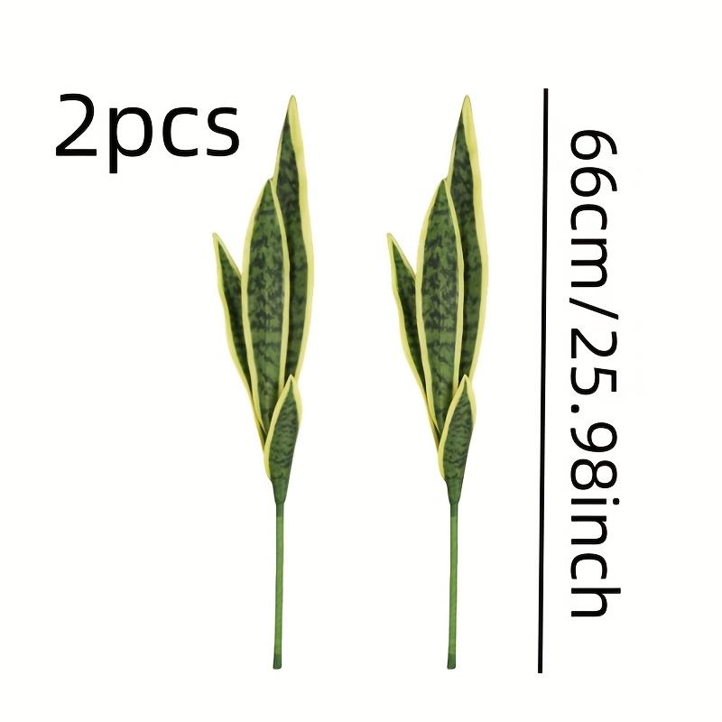

2 шт. искусственных зеленых растений для улицы, искусственные растения Сансевиерия в горшках, подходят для декоративных растений на улице/в помещении 2pcs