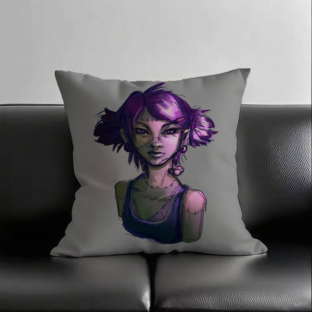 1pc New Pop FRANKENSTEIN GIRLS Pillow Case Square Bedroom Sofa Leisure Comfort Cushion Car Living Room Home Decoration