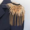 Rivet Charretera Shoulder Epaulette Decorative Pin Design Stage Decoration Hip-hop Style Fashion Chain Tassel for Men