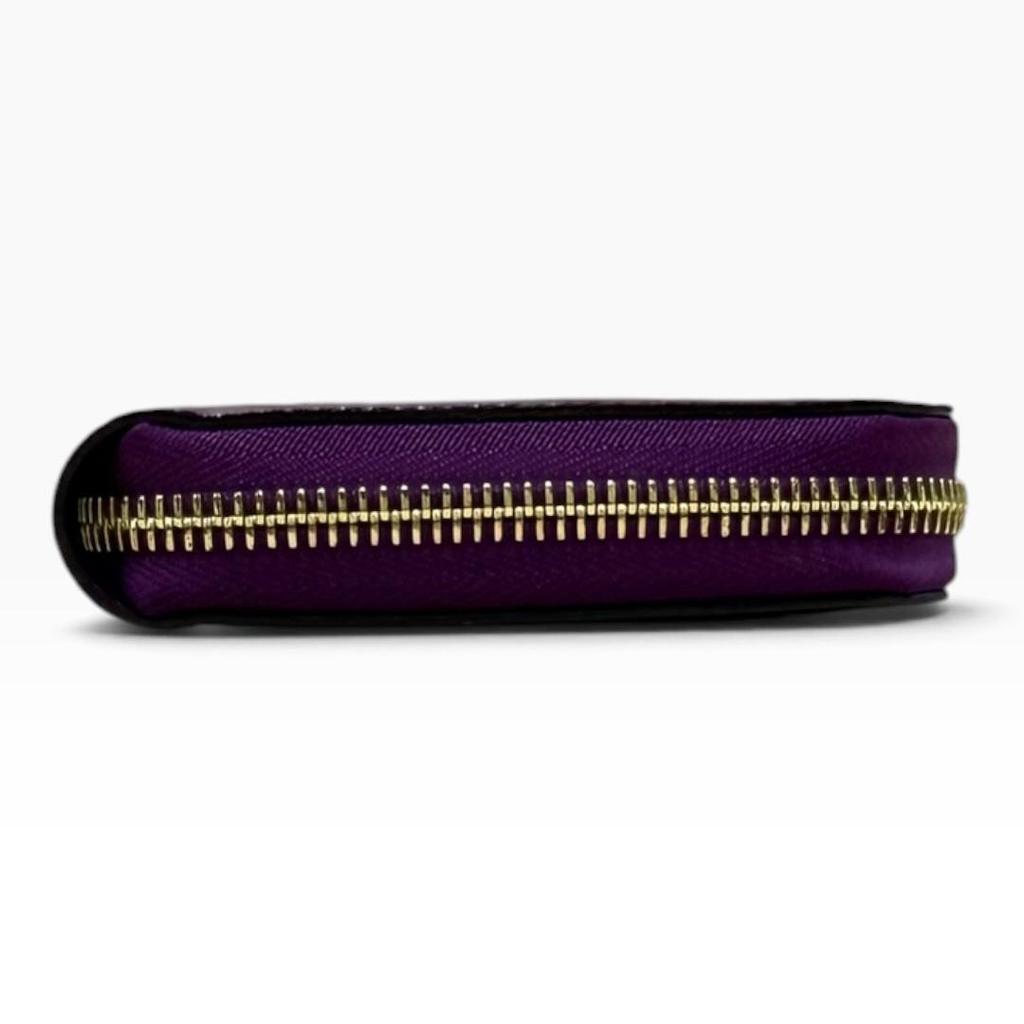 Used Louis Vuitton Zippy Wallet Monogram Vernis Purple Long Wallet