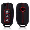 Silicone Car Flip Key Case Cover Shell Fob For Vw Volkswagen Polo Golf Passat Beetle Tiguan Seat Leon Altea Skoda Octavia Kodiaq