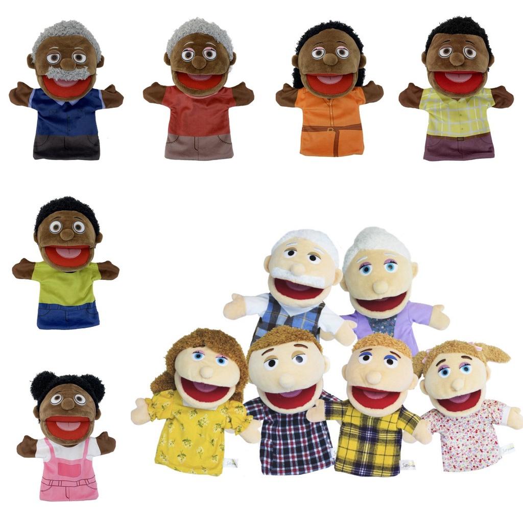 African Family Plush Toy Hand Puppet For Creative Roleplaying